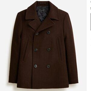 J. Crew WOOL Blend Dock Peacoat Brown Men's M